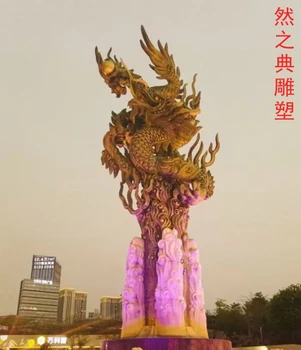 提供金屬飛龍雕塑制作價(jià)格-拉絲工藝-定制彩色飛龍雕塑