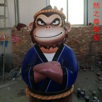 承接現(xiàn)代猴子雕塑制造商-鋼管組合-定做花園猴子雕塑