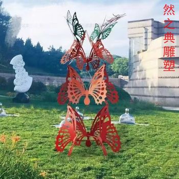 紀(jì)念彩蝶雕塑制造廠家-室外軟裝-供應(yīng)現(xiàn)代藝術(shù)彩蝶雕塑