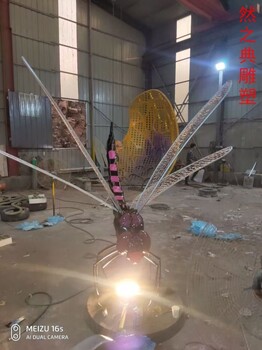 展品企業(yè)標志蜻蜓雕塑工廠(chǎng)-市標雕塑-供應景觀(guān)裝飾蜻蜓雕塑