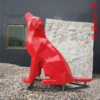 點擊現(xiàn)代藝術(shù)狼雕塑制造廠家-城市裝飾-訂做體育狼雕塑