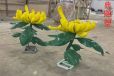 菊花雕塑厂家-仿真花卉植物-点击不锈钢菊花雕塑生产