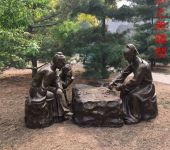 象棋雕塑厂家-指用公园艺术品-仿铜象棋雕塑生产制作