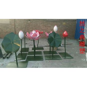 睡蓮雕塑廠家-指用花卉擺件-特定不銹鋼睡蓮雕塑