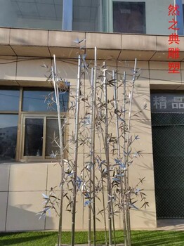 點(diǎn)擊竹葉雕塑廠家-不銹鋼竹子葉雕塑-尺寸大小自定