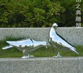 白鸽雕塑厂家-孕育主题雕塑-不锈钢白鸽雕塑标识