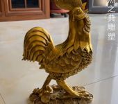 制造商景观铜公鸡雕塑制作厂家-白钢构件-生产体育铜公鸡雕塑