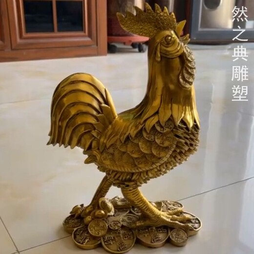 指用銅公雞雕塑標(biāo)志制造-鍛造工藝-供給構(gòu)件銅公雞雕塑