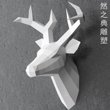 展品企業標志鹿角雕塑制造商-鍛造工藝-精選校園廣場鹿角雕塑
