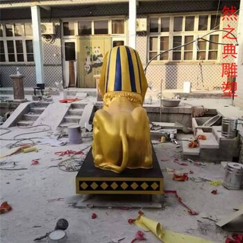 人獸雕塑廠家-獅子人面擺件-指用獅子人獸雕塑素材