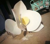 山茶花雕塑生产商-标准花朵地标-不锈钢山茶花雕塑厂家