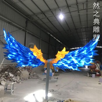 展品穿墻翅膀雕塑制作廠家-景區(qū)雕塑-廣場翅膀雕塑供求