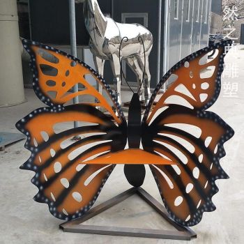提供现代蝴蝶坐凳雕塑厂家-景区雕塑-户外坐凳雕塑摆放制作