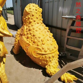 標(biāo)準(zhǔn)民族金蟾雕塑制作廠家-公園小品-酒店金蟾雕塑