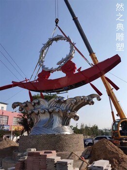 標準民族龍舟雕塑制造-校園雕塑-景觀藝術龍舟雕塑承接
