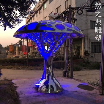 指用鋼鑄蘑菇樹雕塑生產-園林裝飾-廣場蘑菇樹雕塑供求