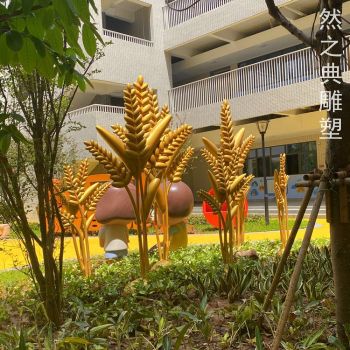 批发欧式景观水稻雕塑生产-户外摆放-户外水稻雕塑供给