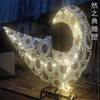 鏤空魚雕塑廠家-燈光效果-燈光鏤空魚雕塑選用