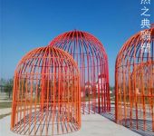 制造鸟笼雕塑素材生产商-小区雕塑-城市广场鸟笼雕塑提供