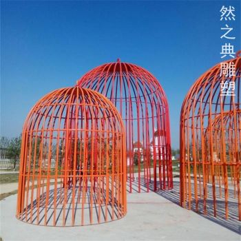 標準創(chuàng)意鳥籠雕塑制造廠家-彩鋼制作-校園主題鳥籠雕塑提供