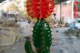 常用仙人球雕塑厂家-仿真花卉植物-玻璃钢仙人球雕塑价格