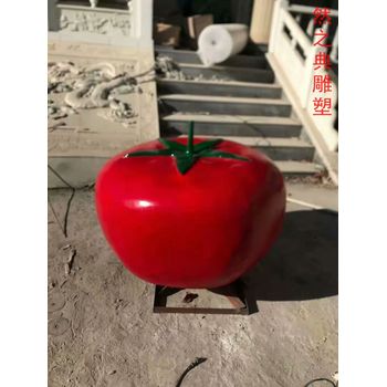 訂做體育西紅柿雕塑制造廠家-拉絲工藝-點擊西紅柿雕塑