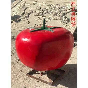 訂做體育西紅柿雕塑制造廠家-拉絲工藝-點擊西紅柿雕塑