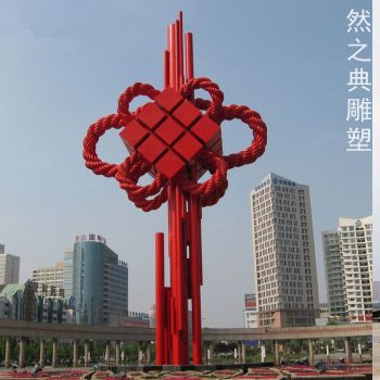 定制彩色中国结雕塑制作厂家