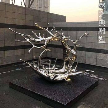 訂做小區海浪雕塑制造-酒店擺件-展品企業(yè)標志海浪雕塑