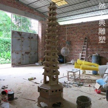 優價景區鐵塔雕塑廠家-小區雕塑-供應軟裝鐵塔雕塑