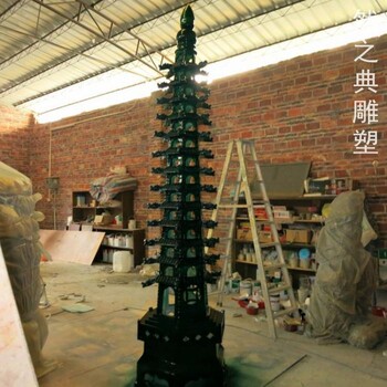 優價景區鐵塔雕塑廠家-小區雕塑-供應軟裝鐵塔雕塑