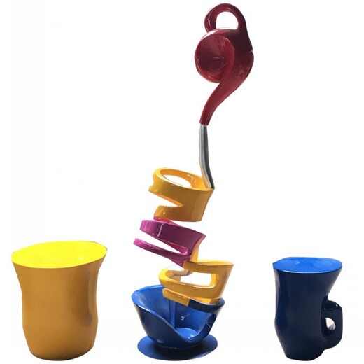 茶社藝術(shù)品-懸空茶壺設(shè)計(jì)-玻璃鋼茶壺雕塑廠家