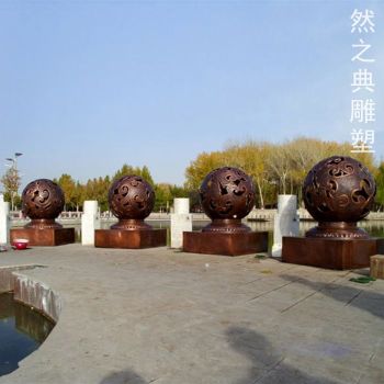 制作公园铜球雕塑生产商-街头雕塑-制作广场景观铜球雕塑