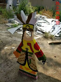 選用體育皮影雕塑生產-圓雕體系-選定校園廣場皮影雕塑