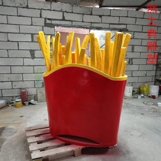 薯?xiàng)l美陳雕塑-店面景觀地標(biāo)-仿真薯?xiàng)l雕塑廠家