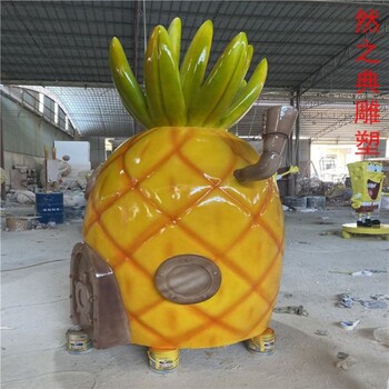 菠蘿雕塑廠(chǎng)家-農科水果小品-承接仿真菠蘿雕塑價(jià)格