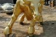 制作公园铜牛雕塑制造厂家-水景雕塑-锻钢铜牛雕塑