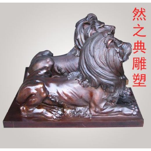提供现代铜狮子雕塑工厂-彩钢制作-铜狮子雕塑工程制作