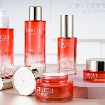 護(hù)膚品噴涂玻璃瓶加工廠家化妝品瓶噴漆工廠廠家