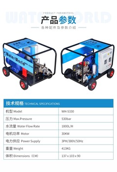 工業(yè)船舶高壓清洗500公斤電動移動式工業(yè)高壓清洗機