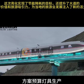 冰藍(lán)線條燈燈光夢幻國勁在甘肅臨夏旅游大道夜景創(chuàng)新演繹