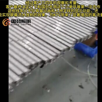 福建新銀河KTV采用國勁照明線條燈打造人物動(dòng)畫屏視覺盛宴