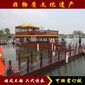 觀光旅游船價格景區電動客船雙層古典畫舫船仿古木質游船圖片