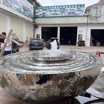 不銹鋼水波紋水波雕塑、園林水景景觀雕塑定制