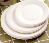 一次性餐盘烘焙轻食沙拉圆纸盘长盘方圆盘可降解餐具纸碟环保套装