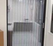 苏州市定做安装铝合金折叠沙门透明水晶片折叠空调隔断门