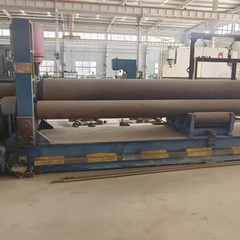 出售二手80×3500液壓上輥卷板機，帶預彎功能