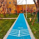 萊蕪承接小區(qū)塑膠跑道鋪裝幼兒園塑膠跑道鋪裝，人造草坪鋪裝