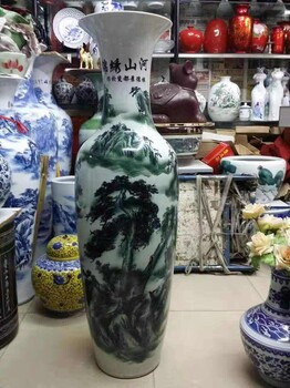錦繡山河青花瓷大花瓶西安公司學校慶典禮品/裝飾品