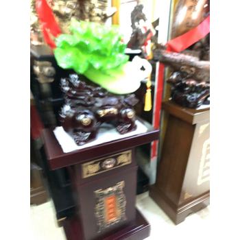 饭店台摆仿玉白菜西安翡翠玉白菜貔貅二合一落地摆件